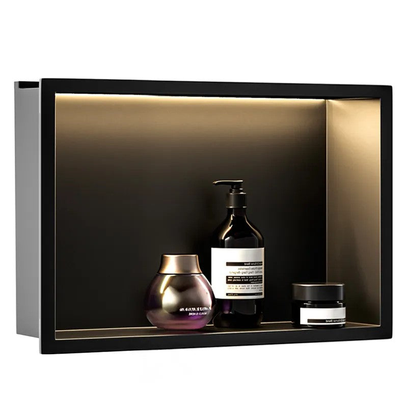 Süllyesztett Fürdőszobai Polc LED 30x45 Black 4