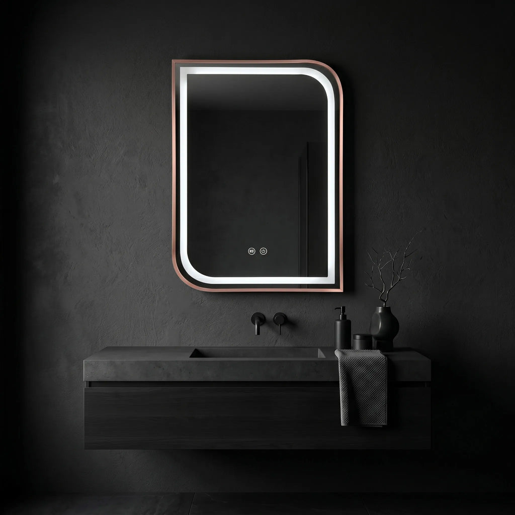 LED Tükör ZONE 70x50 BRUSH ROSE GOLD 4