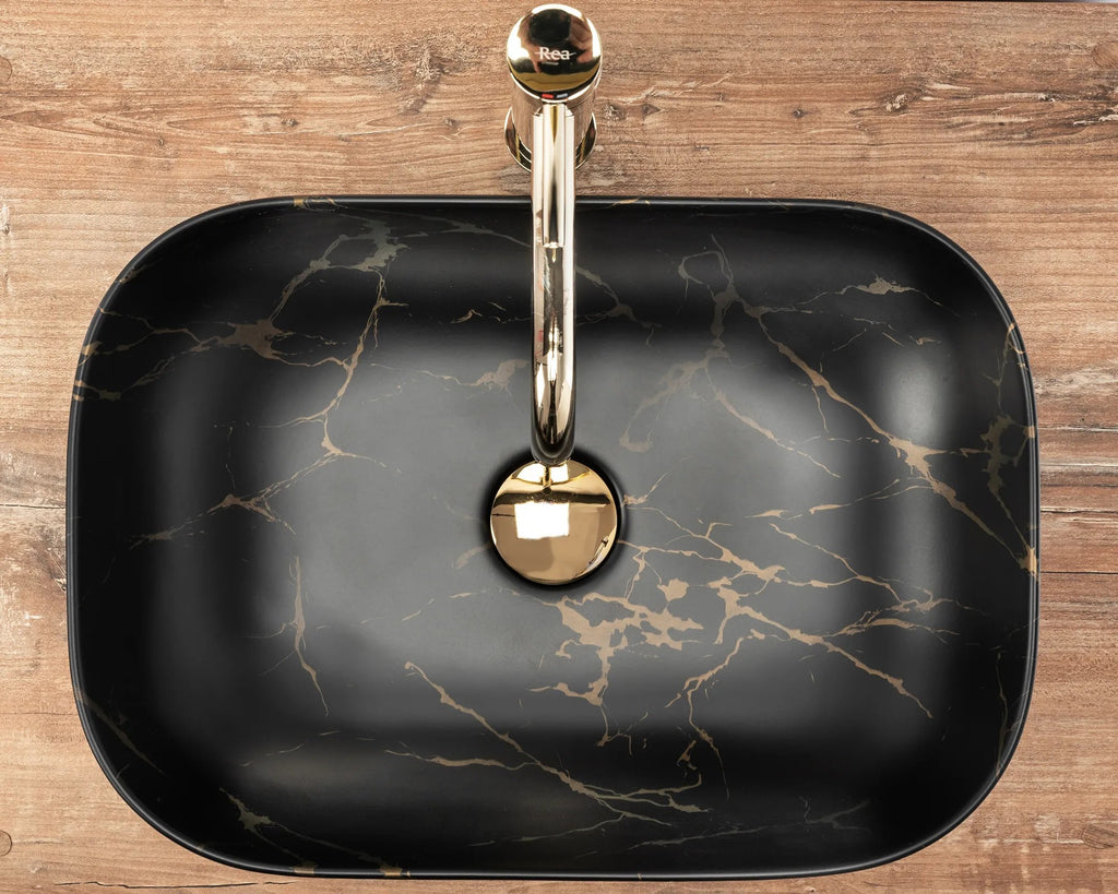 Pultos Mosdó Rea Belinda Black Marble Mat 4