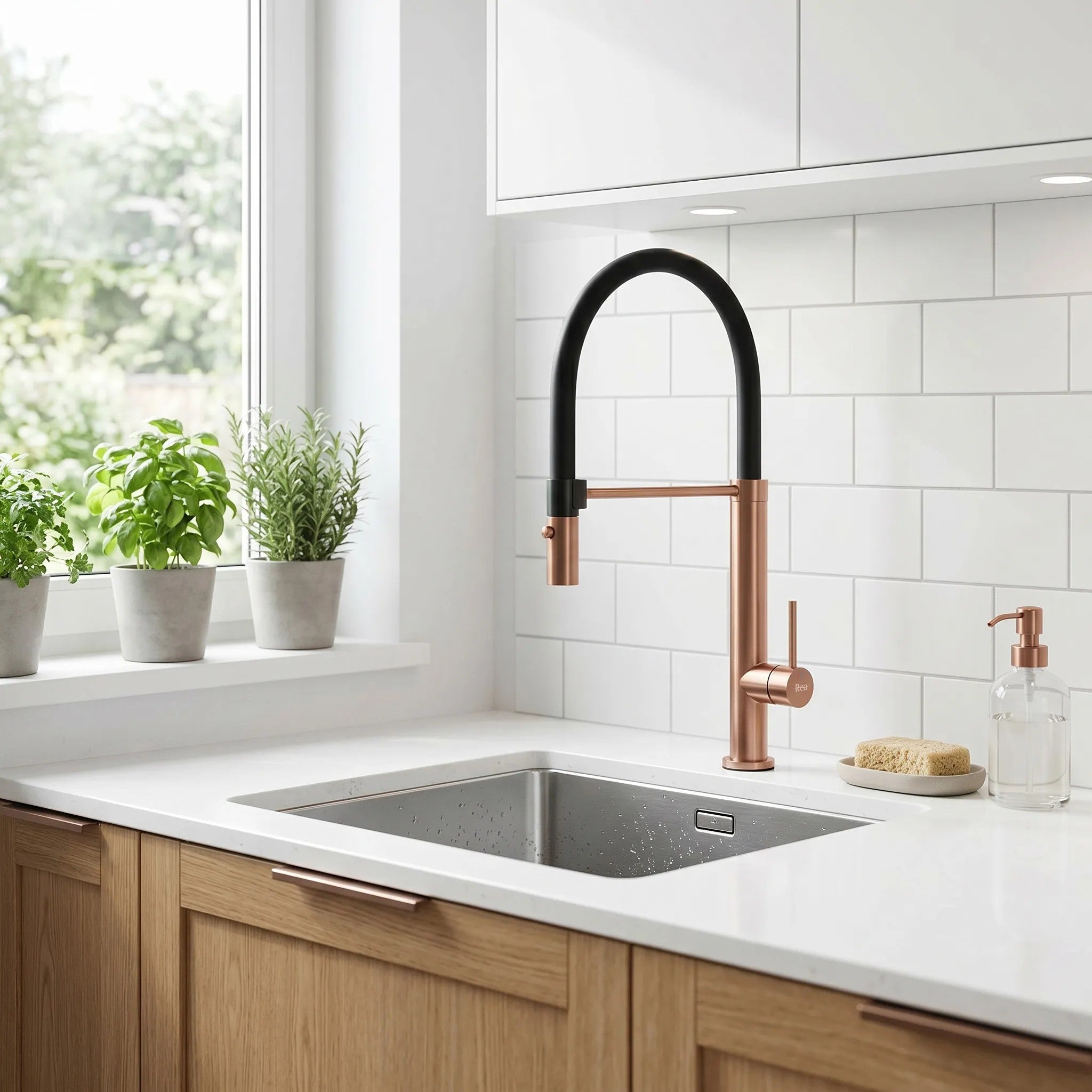 Konyhai Csaptelep Rea Viera Copper Brush 4