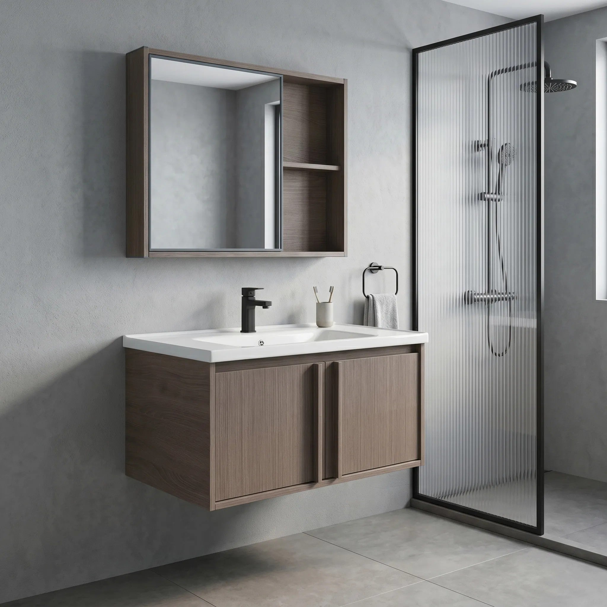 Fürdőszobabútor Szett Mosdóval Gama T25023 KJM 80CM 4