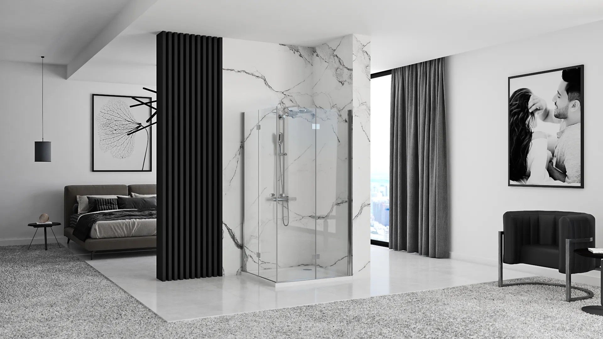 Összecsukható Zuhanykabin Rea Fold N2 90 X 90 Cm 4