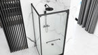 Zuhanykabin Rea Space In Black 80x100 Fehér Savoy Zuhanytálcával 4