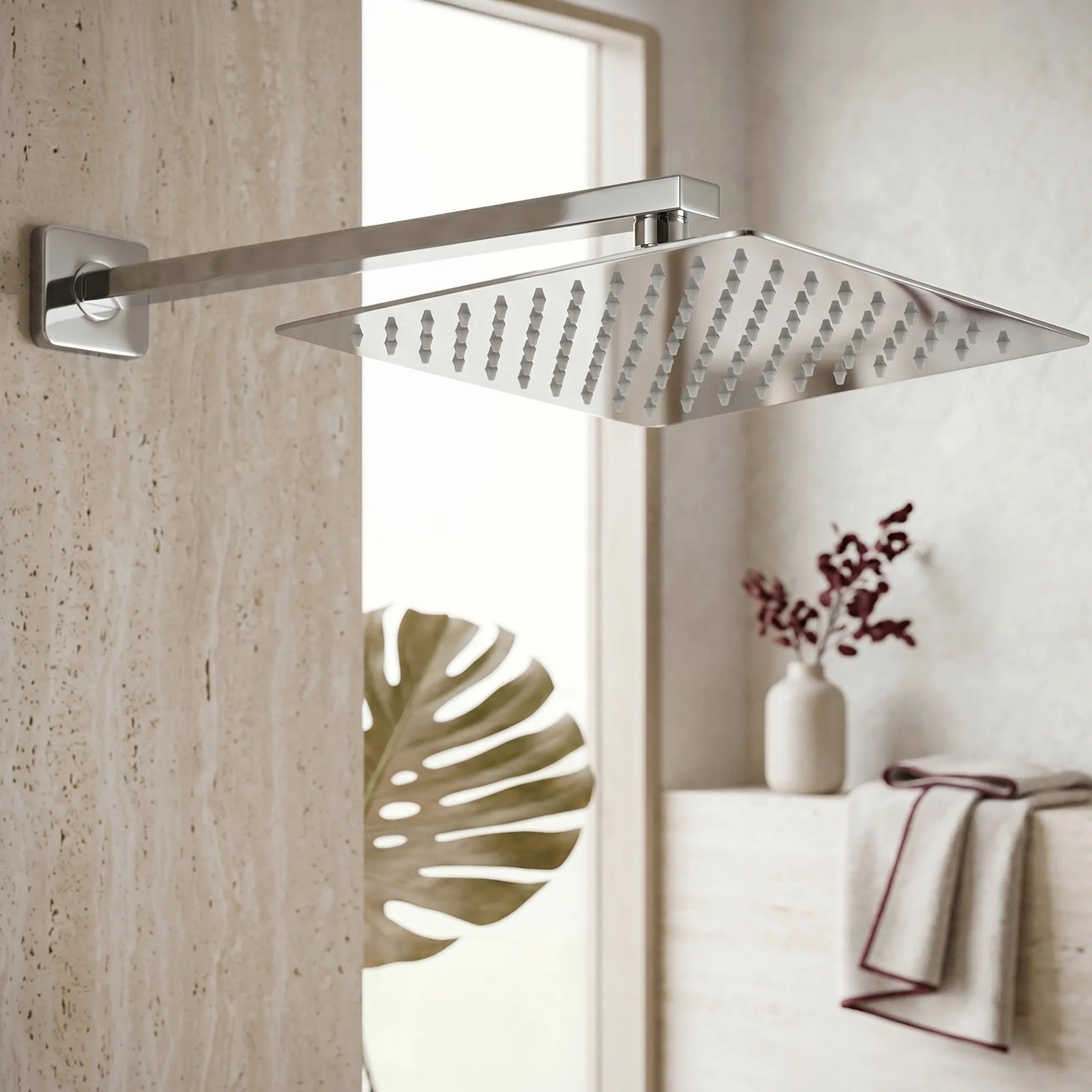 Négyzet Alakú Zuhanyfej REA JS-P015 30cm Chrome 4