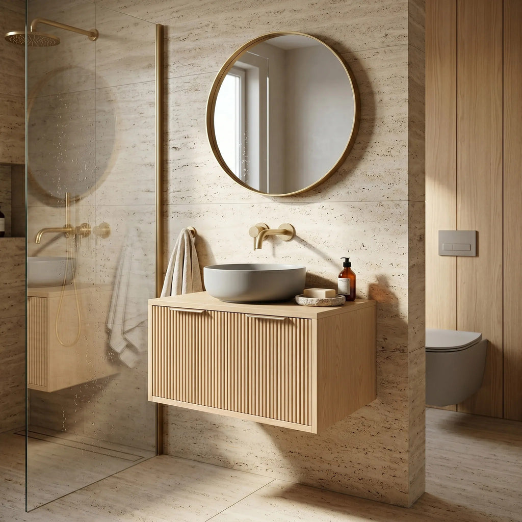 Mosdószekrény Rea Core 80cm Beige 4