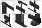 Zuhanykabin Rea Fargo 100x80 Balck Mat Zuhanytálca Nélkül 4
