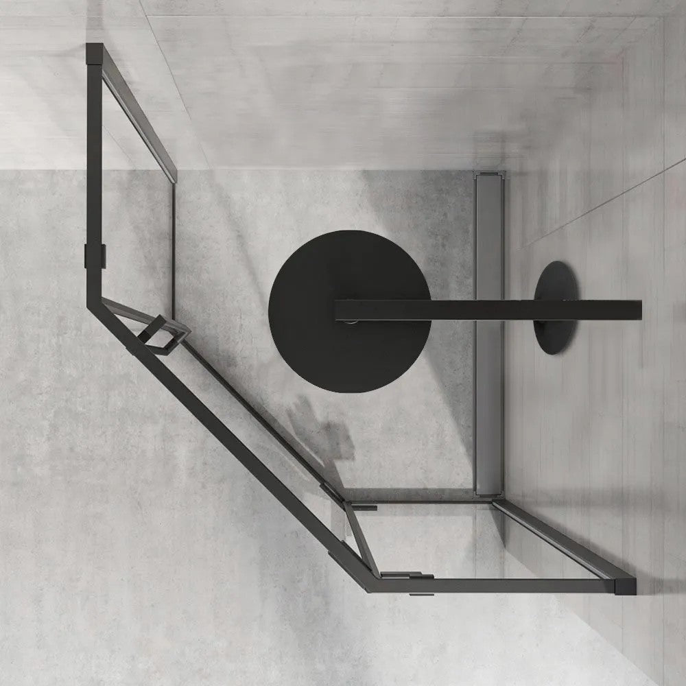 Zuhanykabin Rea DIAMOND 80x80 Black MAT Fehér Diamond Zuhanytálcával 4