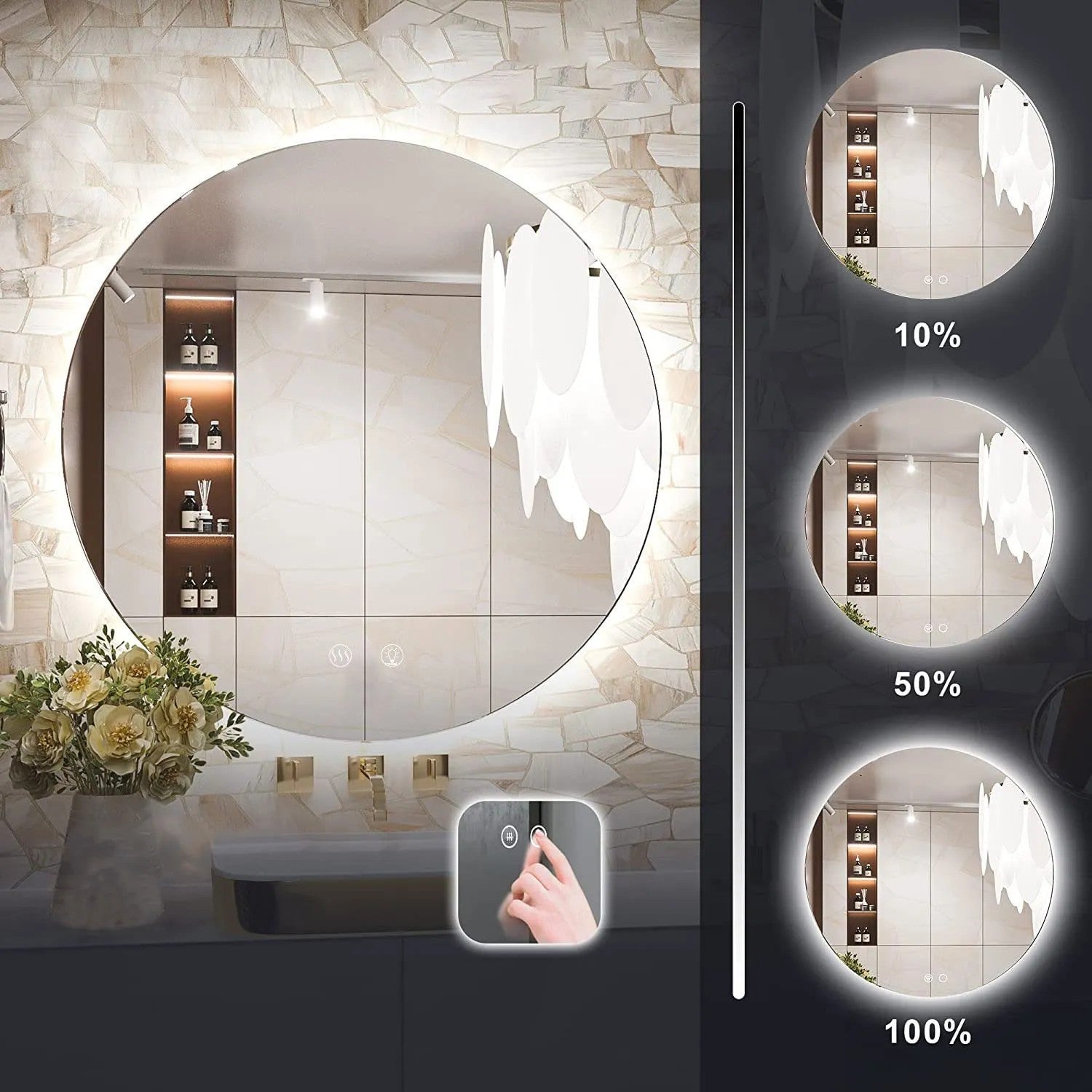 LED Tükör 100cm HZJ100 4