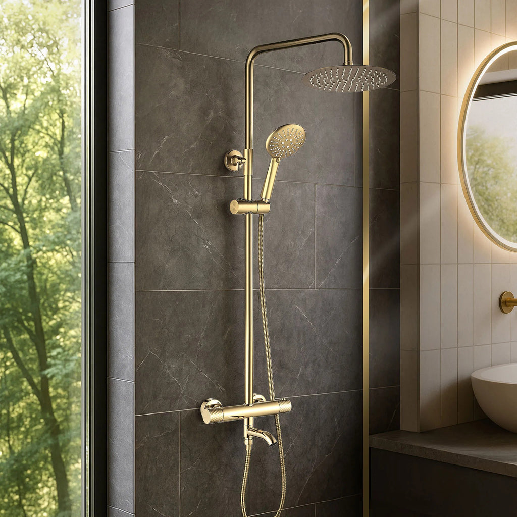 Termosztátos Zuhanyszett Lungo Diamond Gold 4