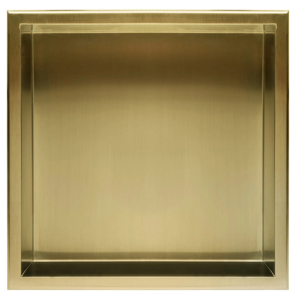 Süllyesztett Fürdőszobai Polc 30x30 Szálcsiszolt Arany 4