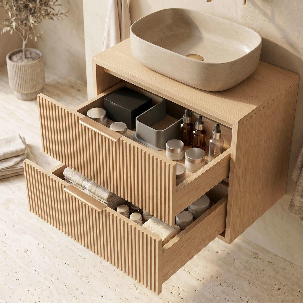 Mosdószekrény Rea Mono 60cm Beige 4