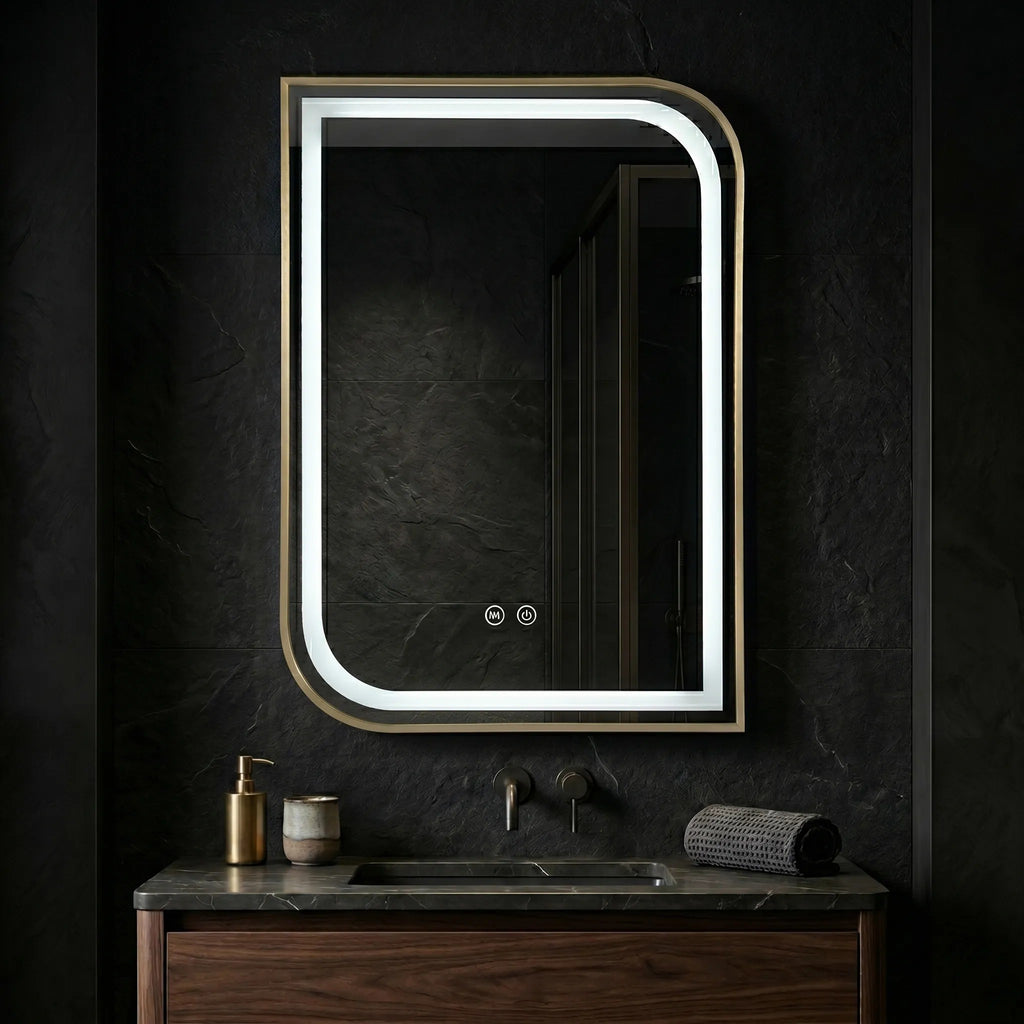 LED Tükör ZONE 80X60 GOLD BRUSH 4