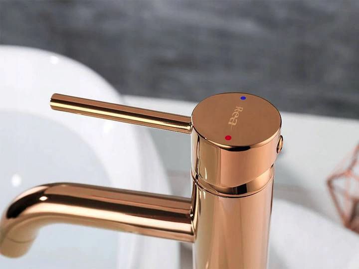 Rea Lungo Rose Gold Magasított Fürdőszobai Mosdó Csaptelep 4