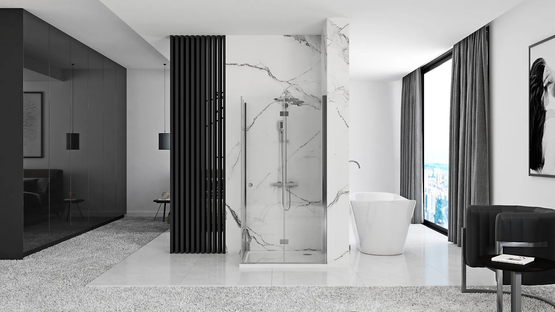 Összecsukható Zuhanykabin Rea Fold N2 80 X 80 Cm 5