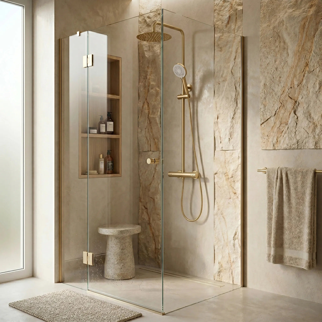 Termosztátos Zuhanyszett Drop Brush Gold 5