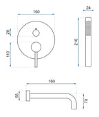 Fürdőkád Csaptelep Rea Lungo Gold Falra Szerelhető + Box 5