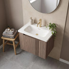 Fürdőszobaszekrény Mosdókagylóval Rea DB86-60L-1 Dark 60cm 5