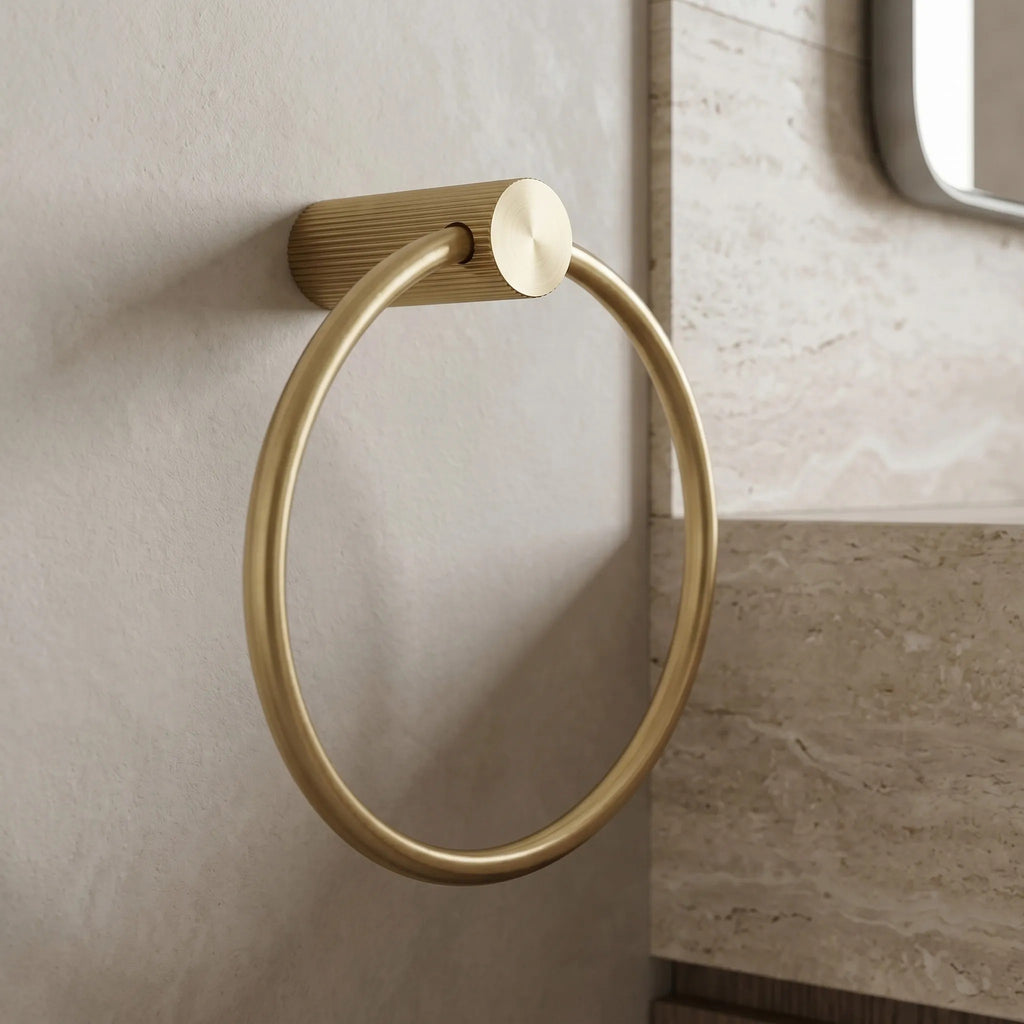 Fürdőszobai Akasztó Ring 64106 SOLO Brush Gold 5