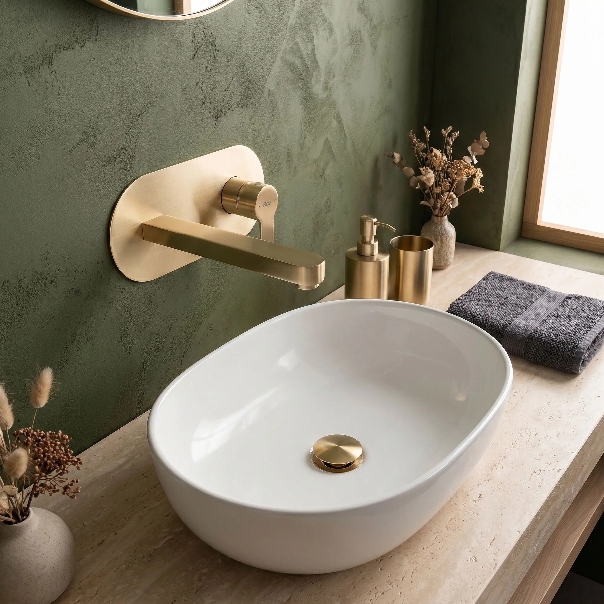 Falra Szerelhető Csaptelep REA Arcos Brush Gold 5