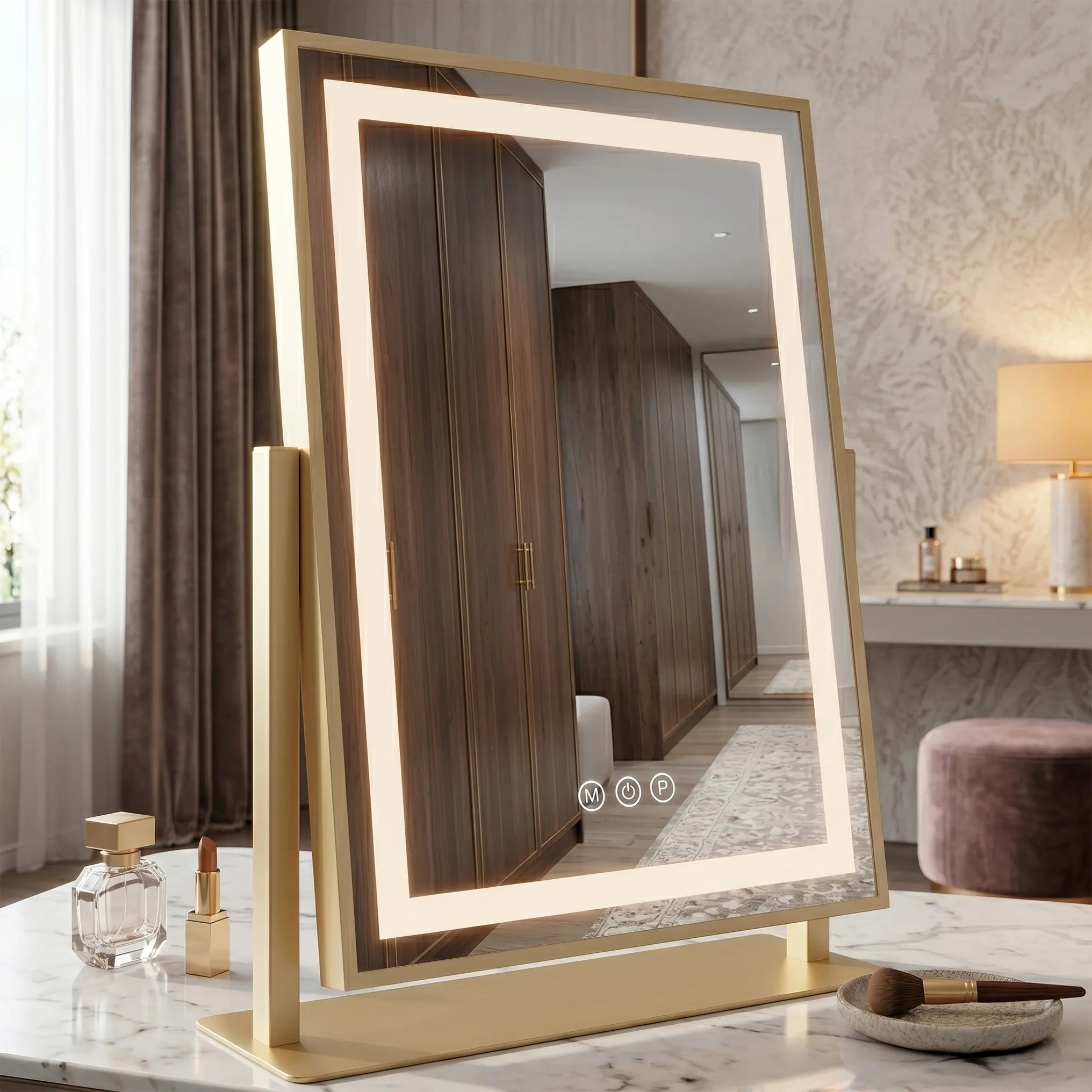 LED Tükör LUMI L.Gold 30x40cm 5