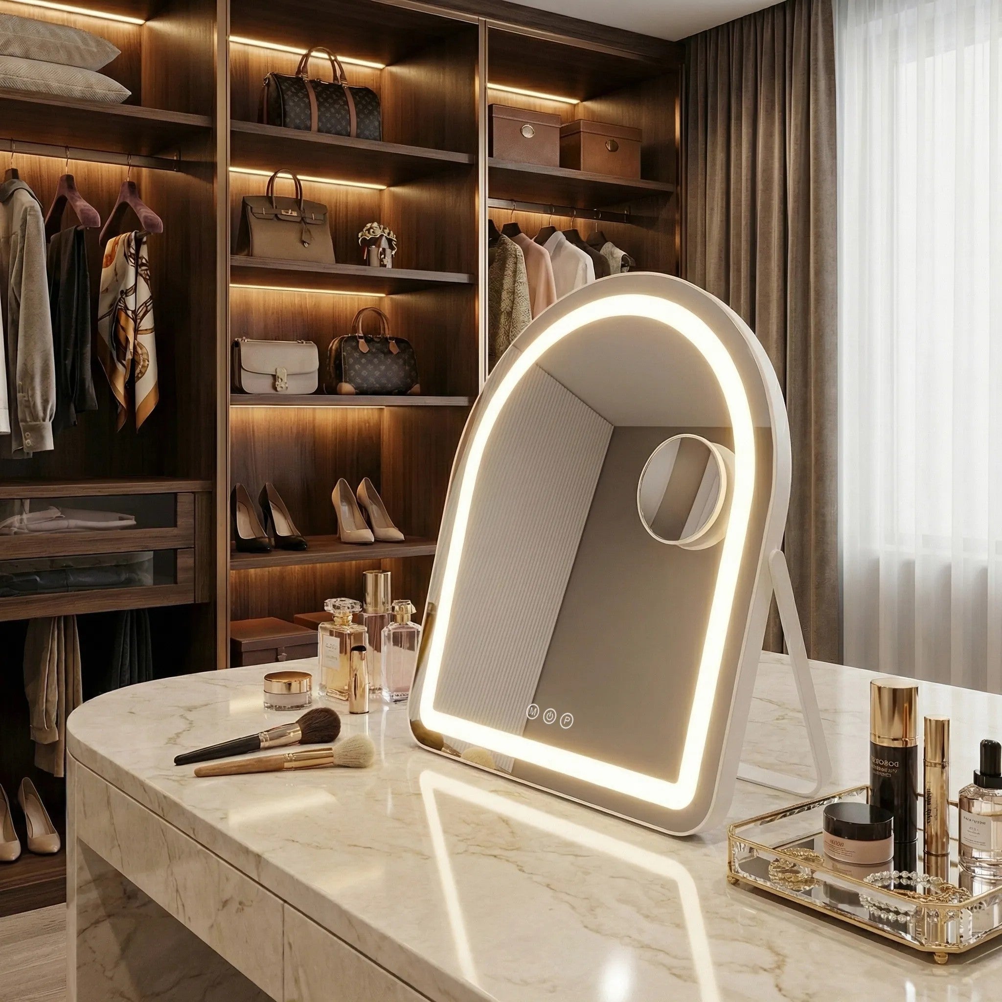LED Tükör GLAM White 40x45cm 5