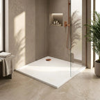 Zuhanytálca Savoy White 90x90 Szálcsiszolt Arany Fedél 5
