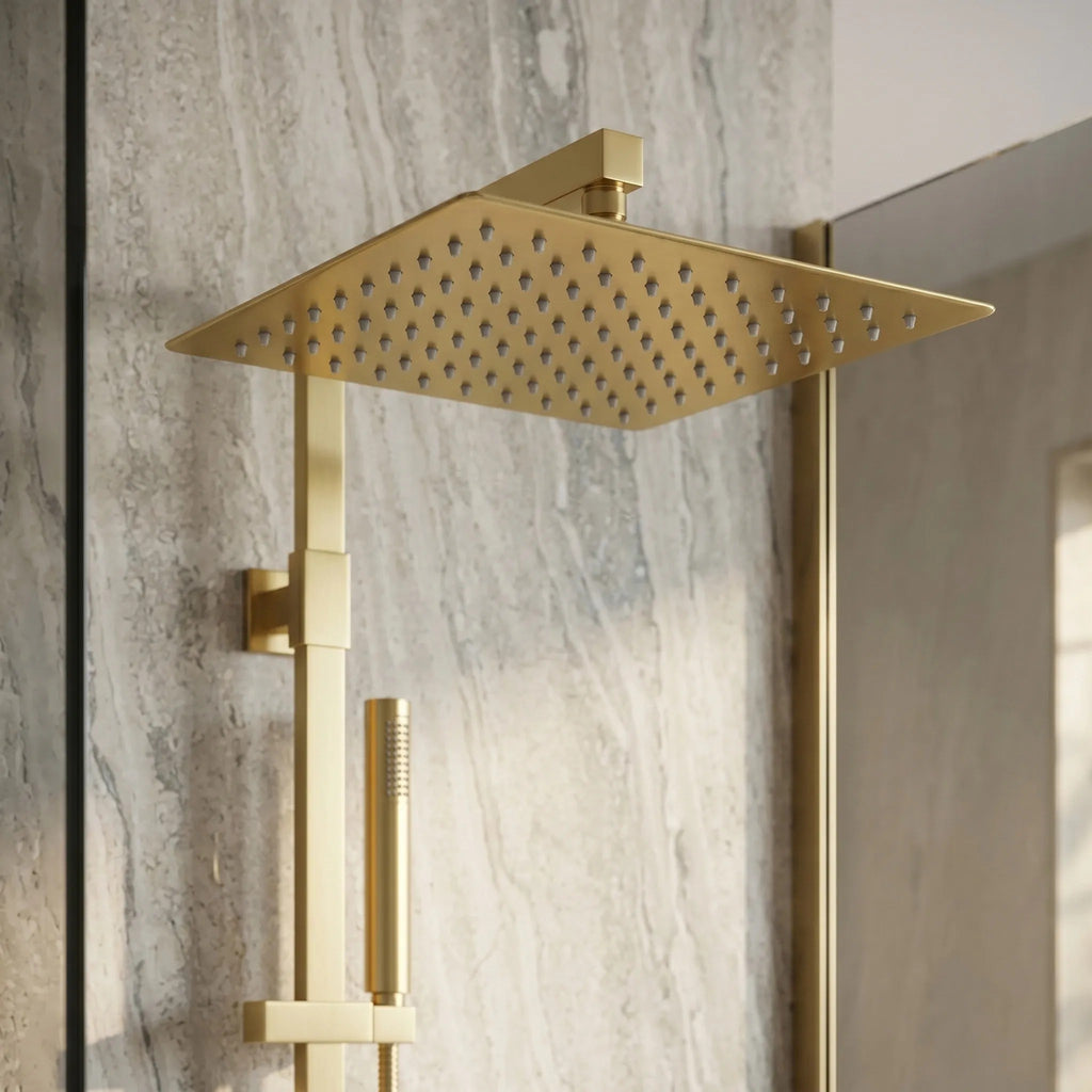 Négyzet Alakú Zuhanyfej REA JS-P015BG 30cm Brush Gold 5