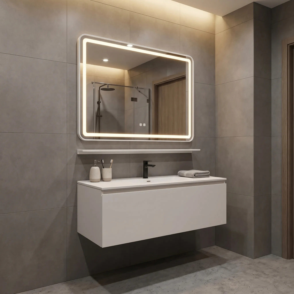 LED Fali Tükör Polccal 80x60 Cm L-8060 5