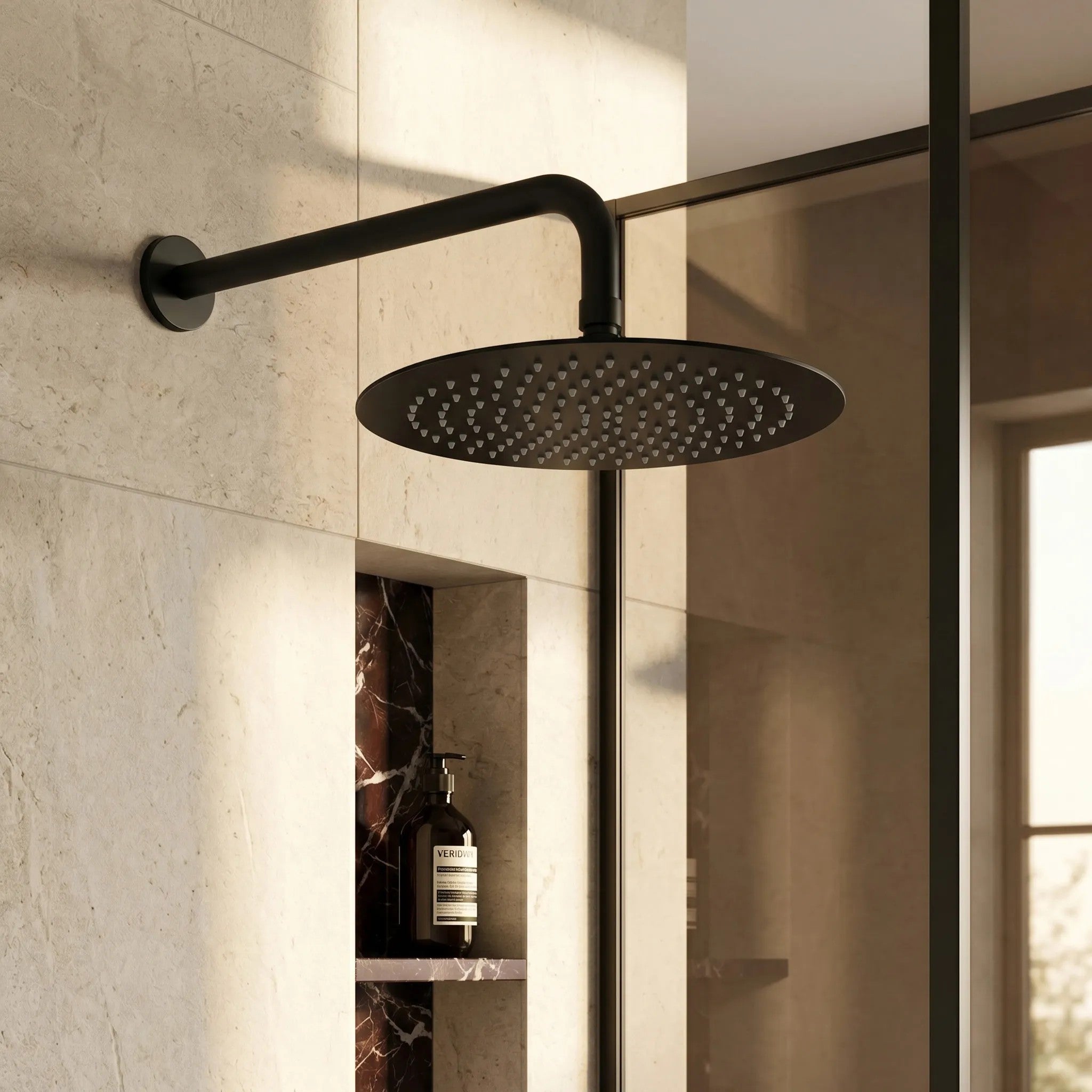 Kerek Esőztető Zuhanyfej REA JS-P014B 30cm Black 5