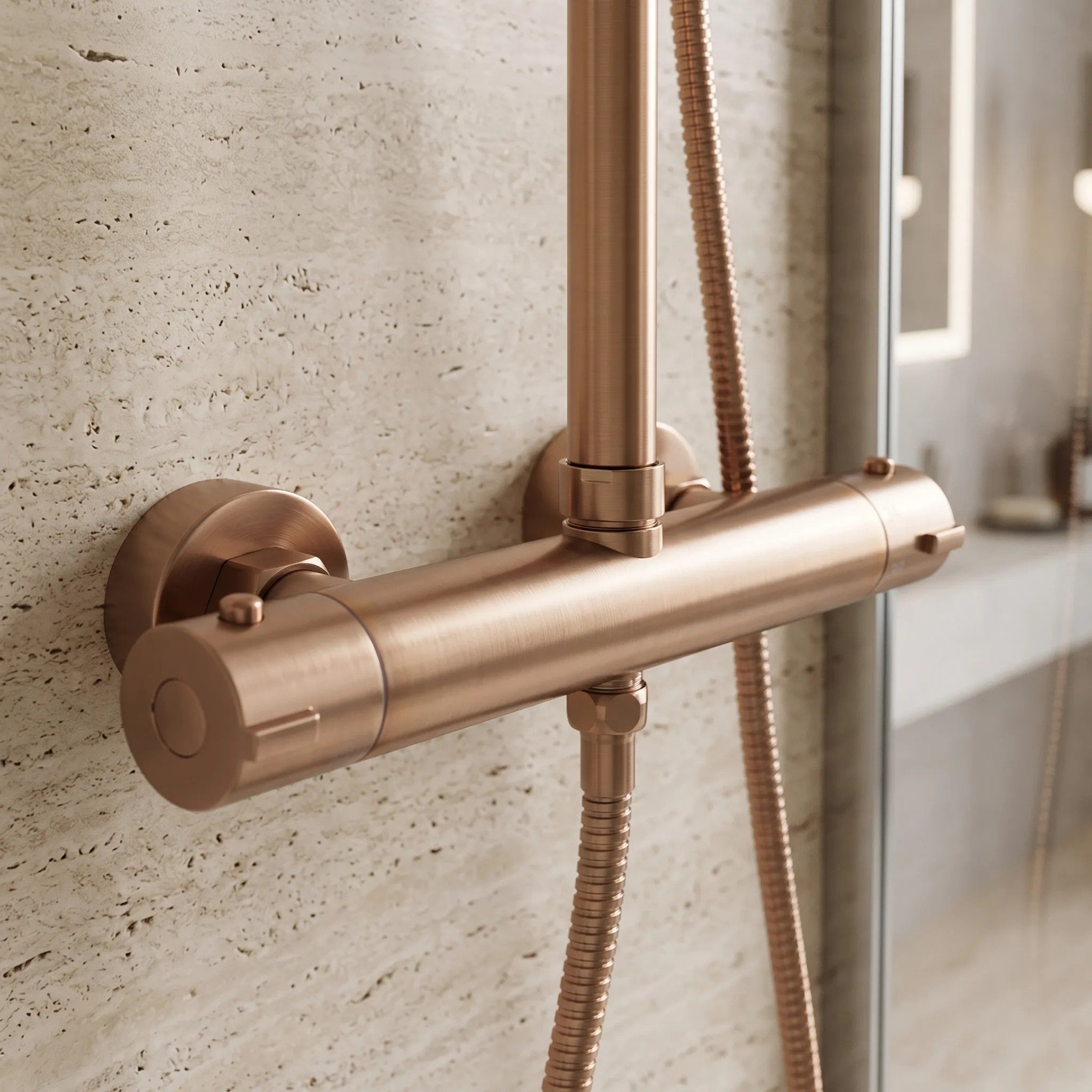 Zuhanyszett Termosztátos Rea Parot Light Brush Copper 5