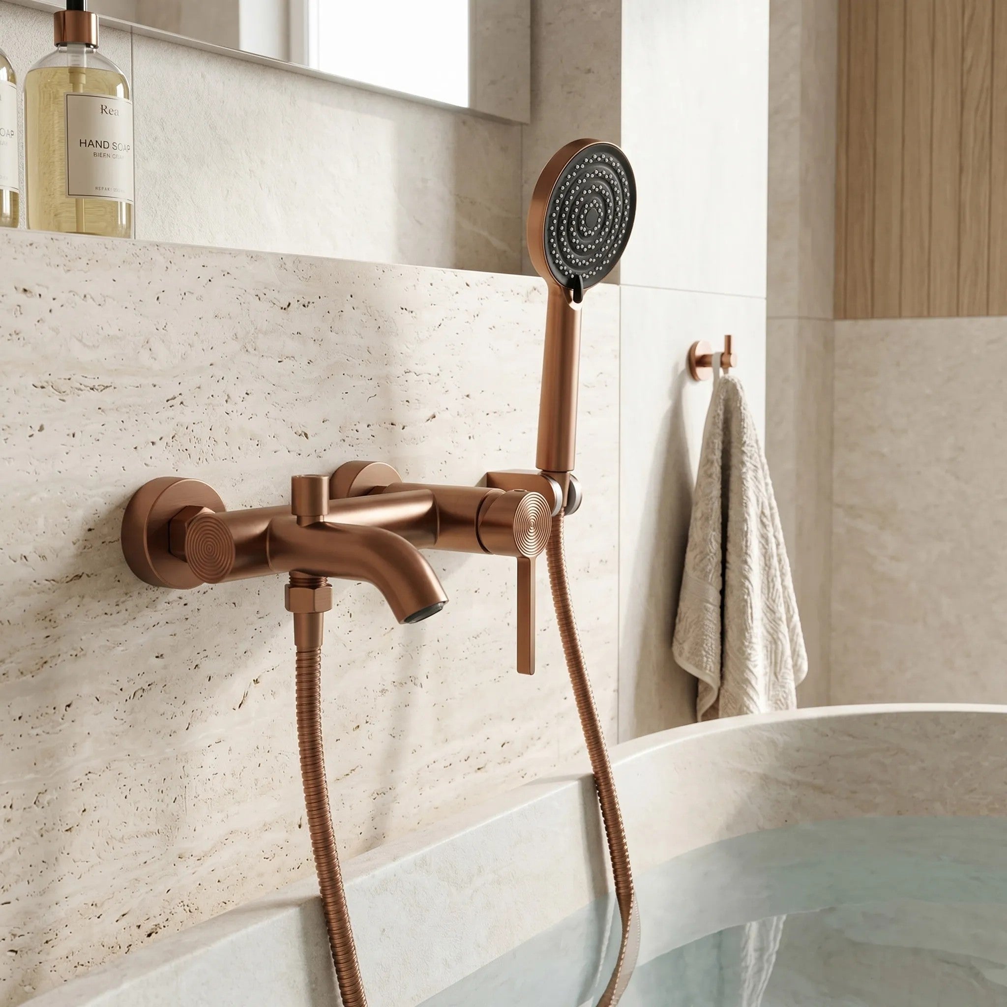 Fürdőkád Csaptelep Rea Foster Brush Copper 5