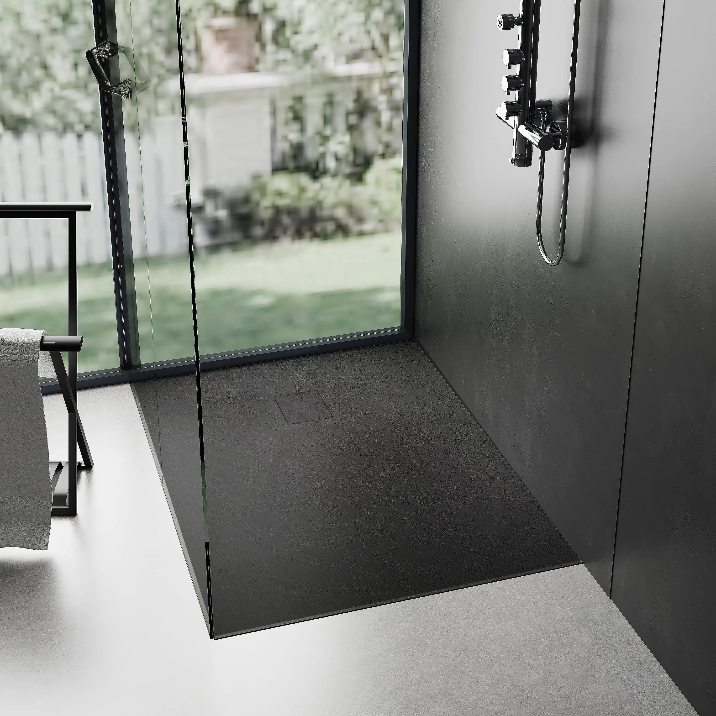 Zuhanytálca Magnum Black 100x80 5