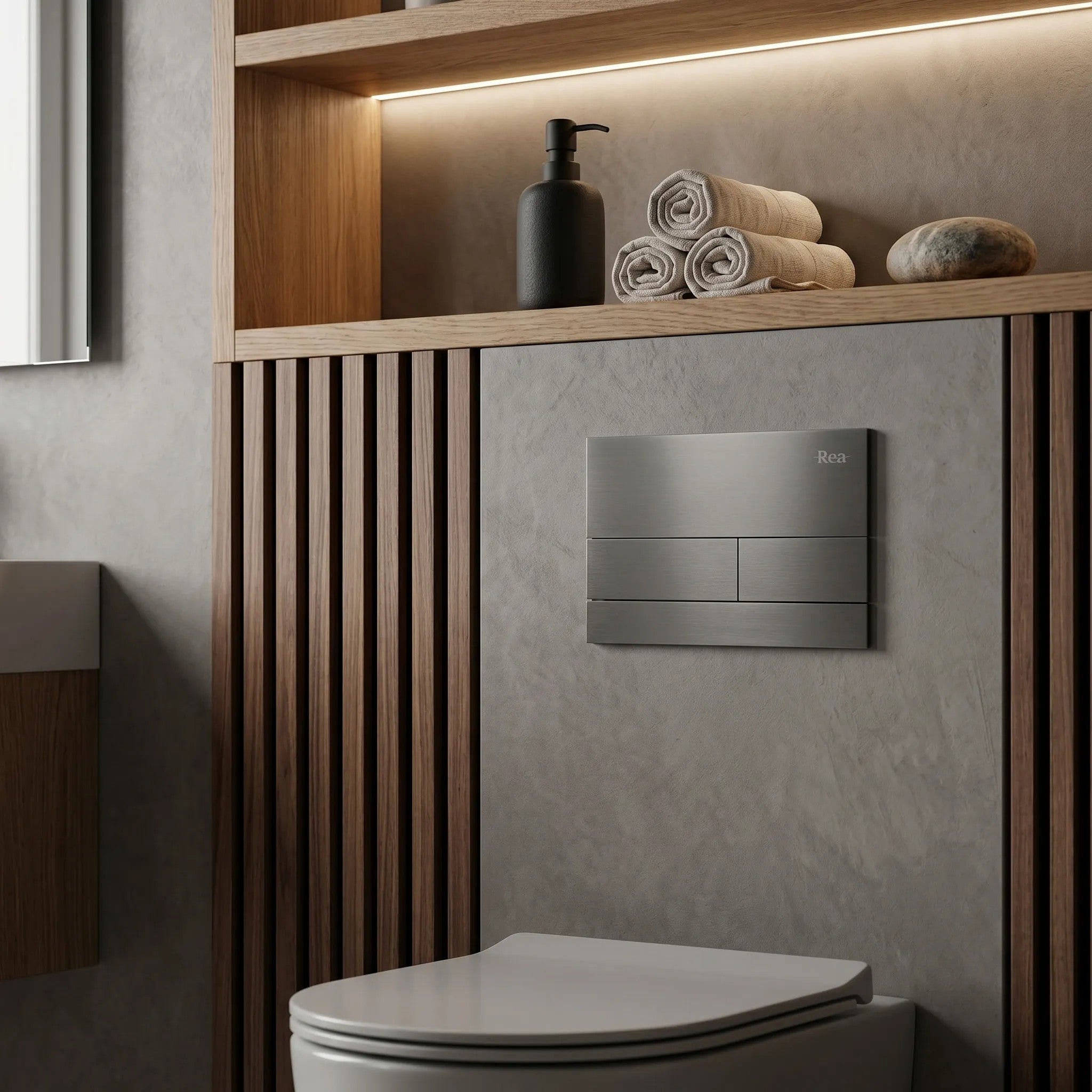 Beépíthető WC Tartókeret Szett Slim 024N T Titan Nyomólappal 5