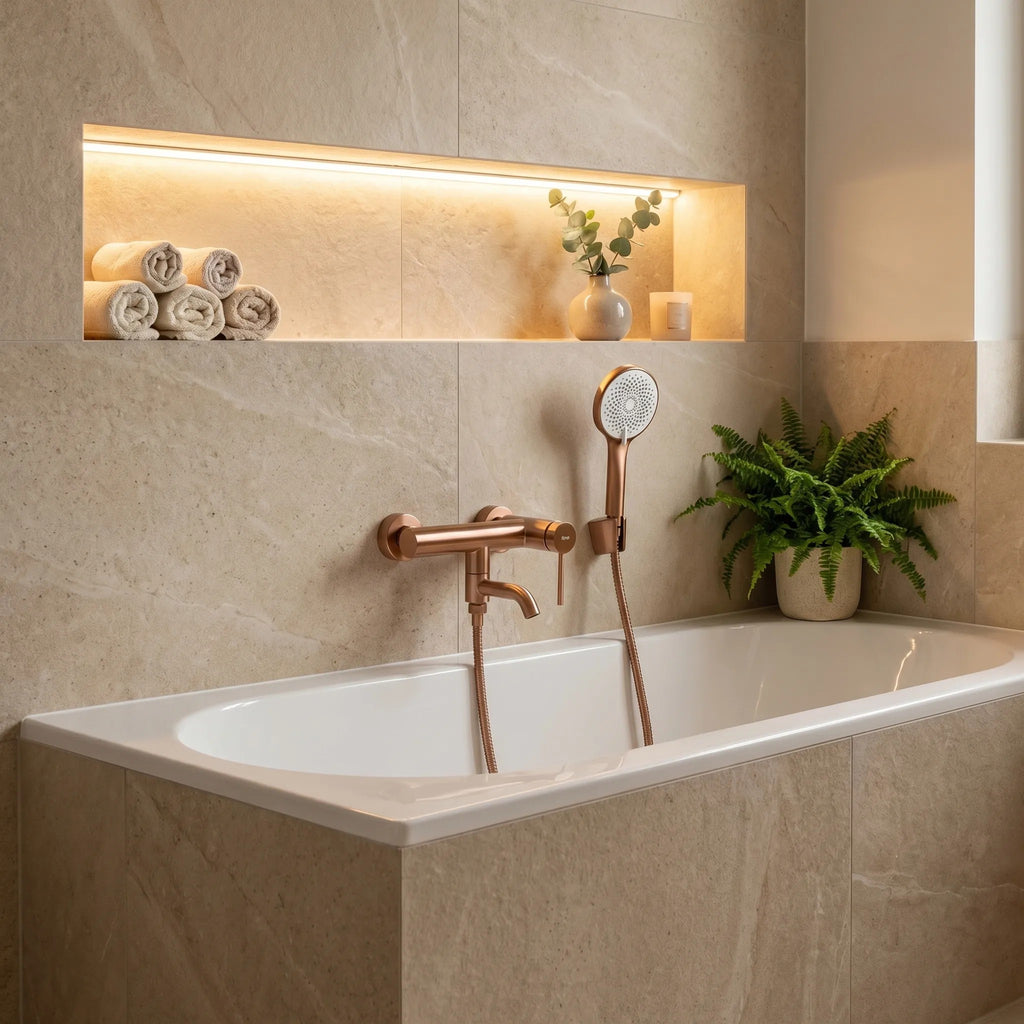 Kádtöltő Csaptelep Rea Clif Brushed Copper 5