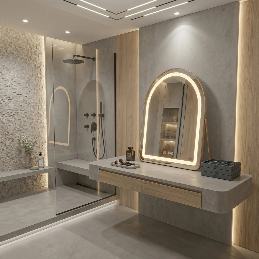 LED Tükör GLAM L.Gold 40x45cm 5