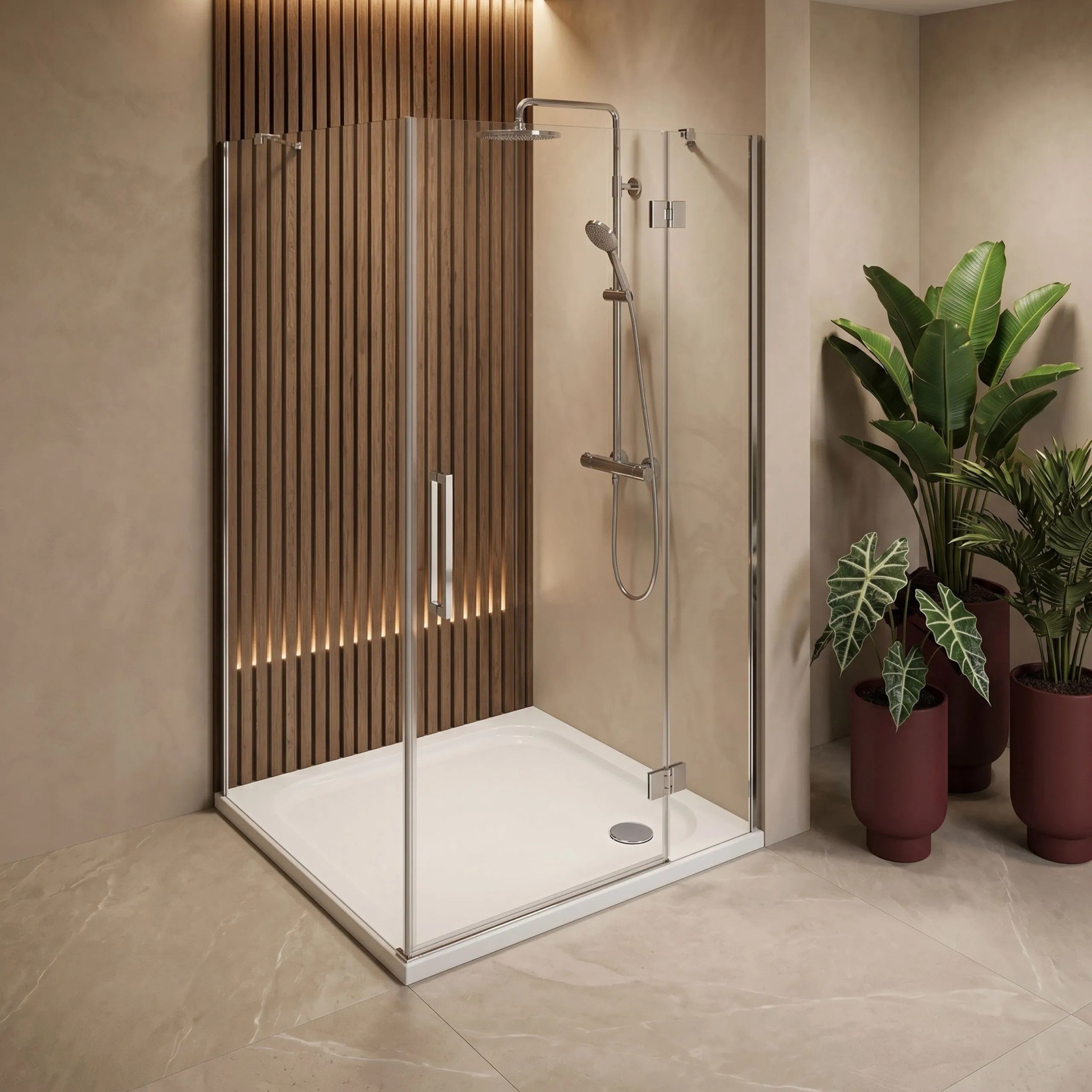 Zuhanytálca Rea Belmond White 80x80 Króm Fedél 5