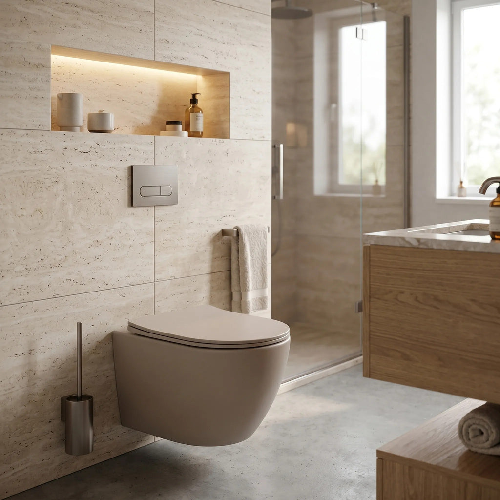 Felfüggesztett WC-csésze REA Focus Tornado Taupe 5