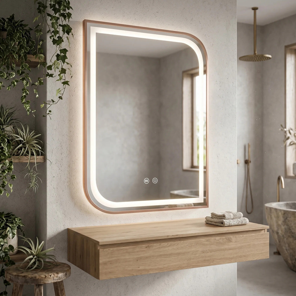 LED Tükör ZONE 80x60 BRUSH ROSE GOLD 5
