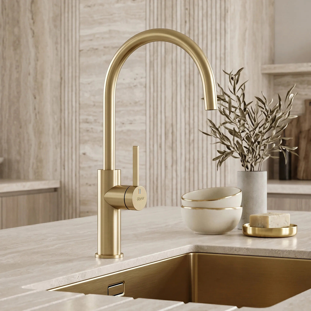 Konyhai Csaptelep REA Rivo Brush Gold 5