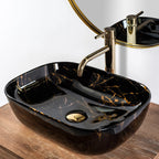 Pultos Mosdó Rea Belinda Black Marble Shiny 5