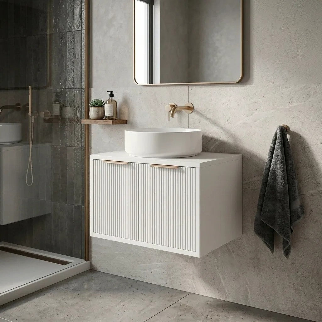 Mosdószekrény Rea Core 60cm White 5