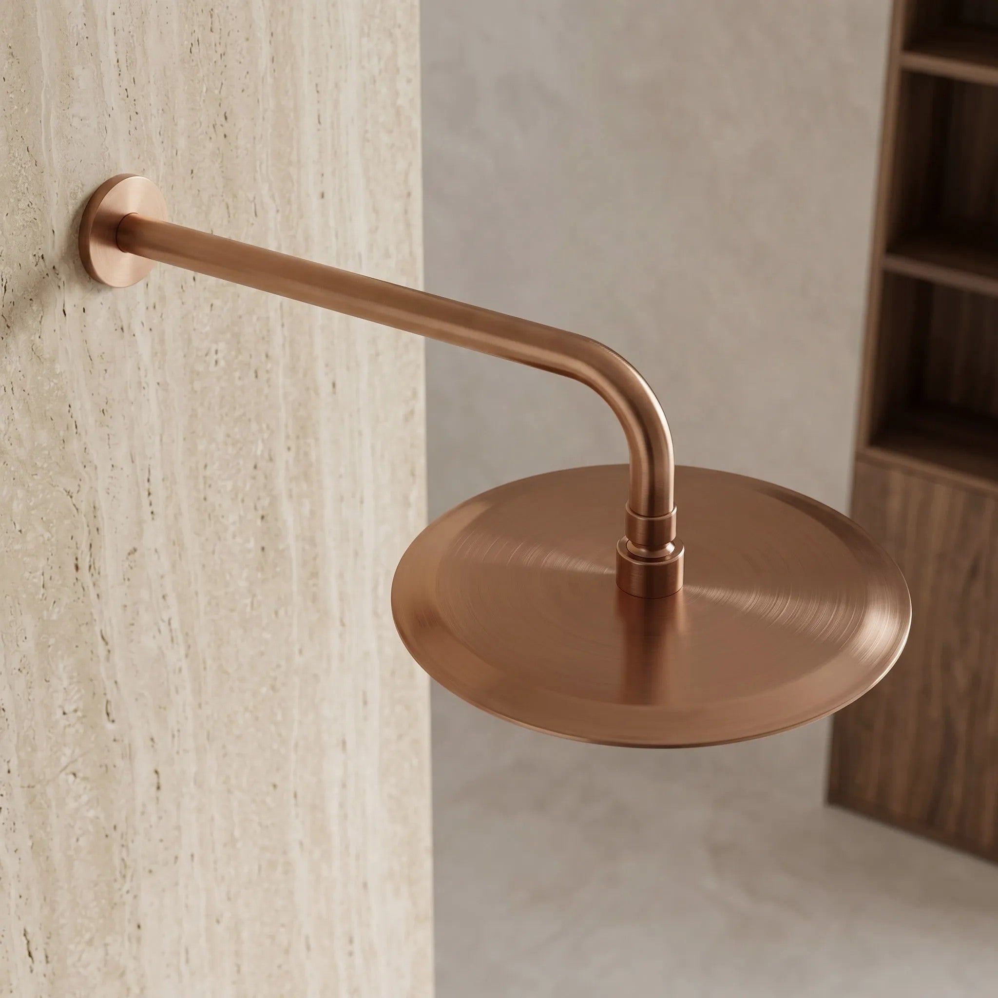 Kerek Esőztető Zuhanyfej REA JS-P014BRG 25cm Brush Copper 5