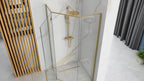 Zuhanykabin DIAMOND 100x100 BRUSH GOLD 5