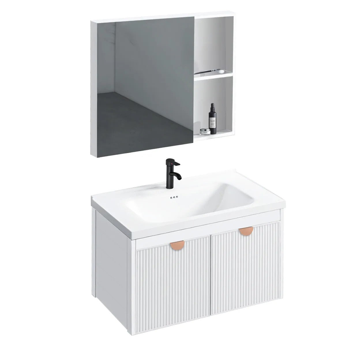 Fürdőszobabútor Szett Mosdóval Mario 60cm White 5