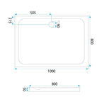 Zuhanytálca Rea Belmond White 80x100 Brush Gold 5