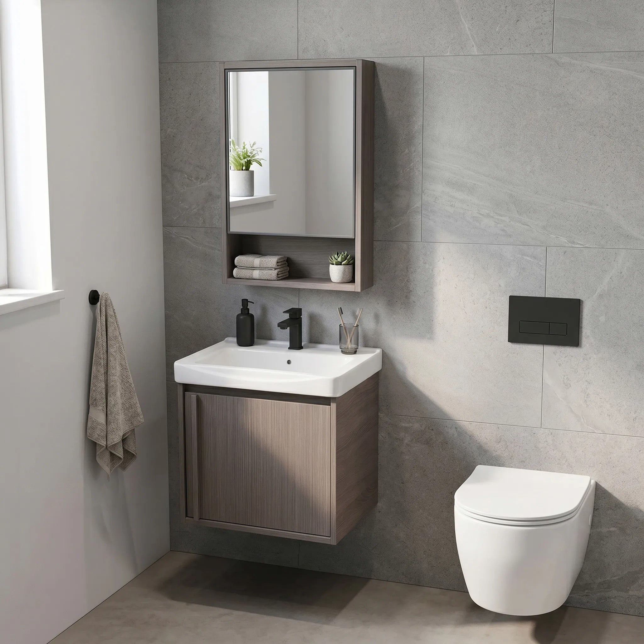 Fürdőszobabútor Szett Mosdóval Gama T25023 KJM 50CM 5