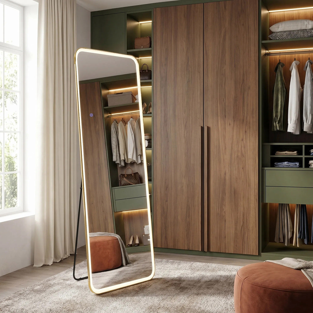 Tükör LED Classico 50x160cm Brush Gold 5
