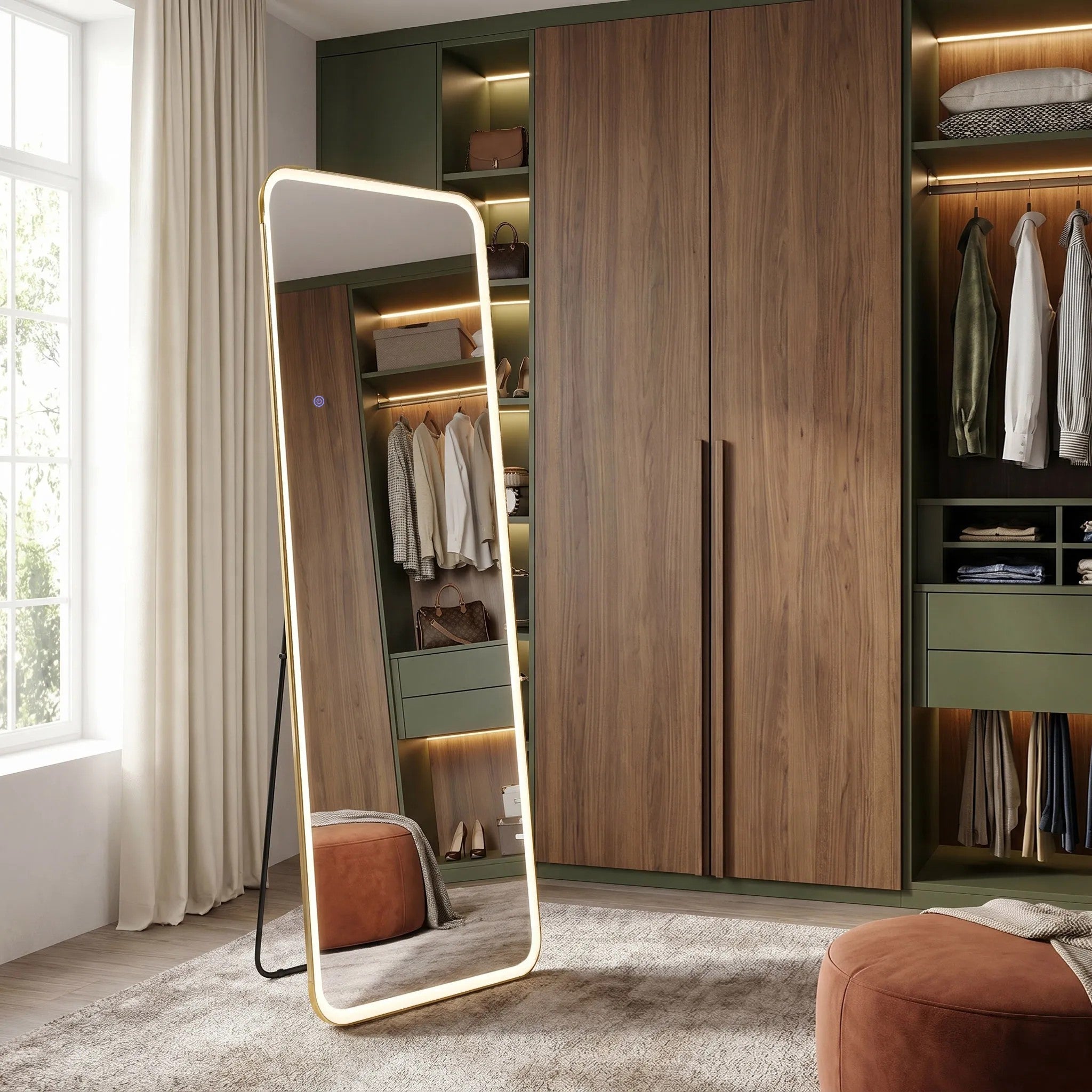 Tükör LED Classico 50x160cm Brush Gold 5