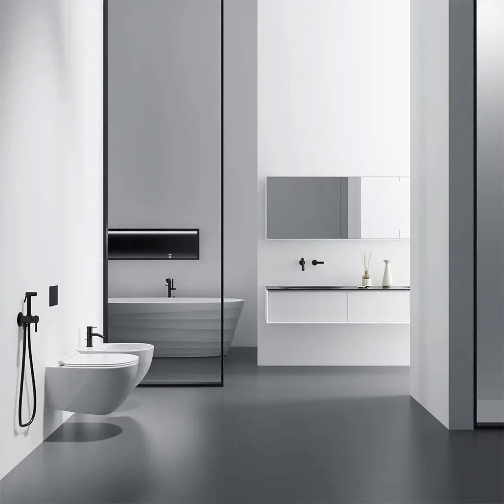 Rea Lungo Loop Black Süllyesztett Bidé Csaptelep 5