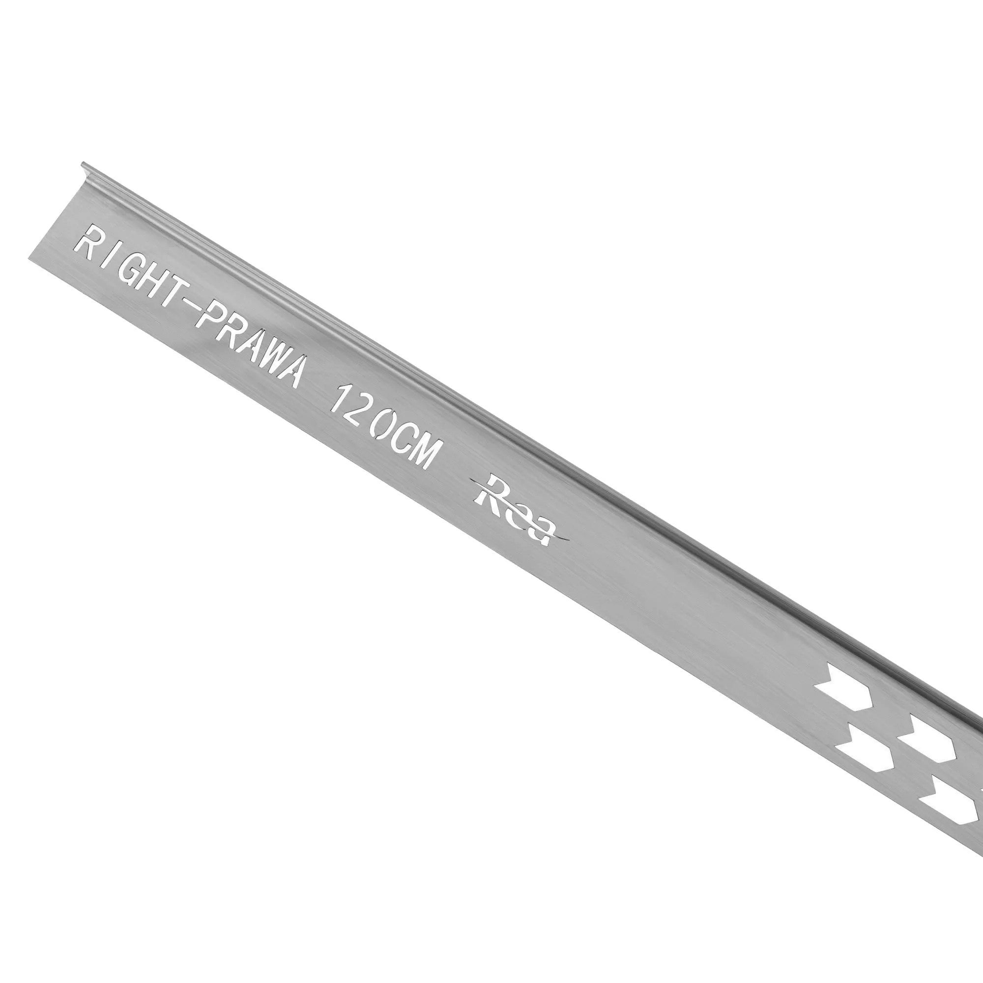 Lejtéskialakító Szegély Épített Zuhanyhoz 120cm Brush Nickel Bal 5